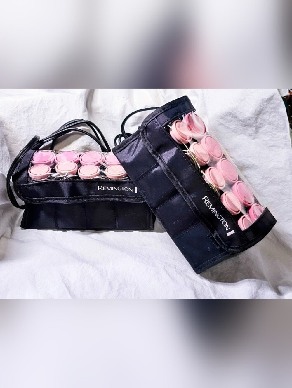 X2 Remington Compact Ceramic Travel Hot Rollers Curlers H1015 Set